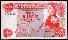 Mauritius 10 Rupees 1967 RARE!
P# 32; RARE!
