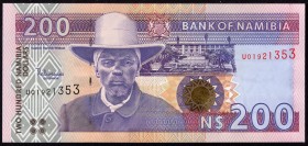 Namibia 200 Dollars 1996 
P# 10; UNC; "Captain H. Witbooi (Namaqua Chief)"