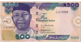 Nigeria 500 Naira 2016 Fancy Number!
# 229999; UNC