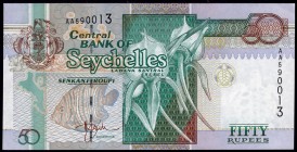 Seychelles 50 Rupees 1998 
P# 38; UNC