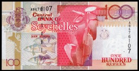 Seychelles 100 Rupees 1998 
P# 39; UNC