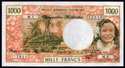 New Hebrides 1000 Francs 1980 (ND)
P# 20c; UNC