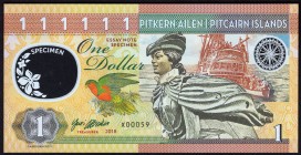 Pitcairn 1 Dollar 2018 Specimen
Fantasy Banknote; Limited Edition; Made by Matej Gábriš; BUNC