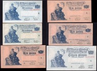Argentina Lot of 6 Banknotes 1935 - 1959 (ND)
50 - 50 Centavos, 1 - 1 - 1 - 5 Pesos; P# 251d, 256, 256, 257, 263a, 264c; VF-AUNC