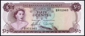 Bahamas 50 Cents 1965 RARE!
P# 17a; № B 951965; UNC; RARE!