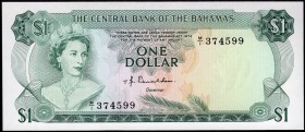 Bahamas 1 Dollar 1974 
P# 35; UNC