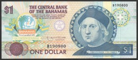 Bahamas 1 Dollar 1992 Commemorative
P# 50; № B 190800; UNC; "C. Columbus"