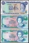 Bermuda Lot of 3 Banknotes 1978 - 1997
1 - 2 - 2 Dollars; P# 28b, 34a, 40Ab; VF-UNC
