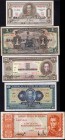 Bolivia Lot of 5 Banknotes 1928 - 1962
1 - 1 - 5 - 10 Bolivianos, 50 Pesos Bolivianos; P# 112, 128a, 130, 138a, 162a; VF-UNC