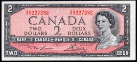 Canada 2 Dollars 1954 
P# 76d; № S/G 9227282; Sign. Lowson & Bouey