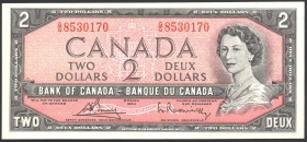 Canada 2 Dollars 1954 RARE!
P# 76; № G/G 8530170; UNC; RARE!