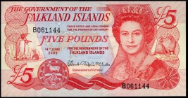 Falkland Islands 5 Pounds 2005 
P# 17; № B 061144; UNC