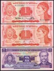 Honduras Lot of 3 Banknotes 1976 - 2001
1 - 1 - 2 Lempiras; P# 61, 71, 84b; UNC
