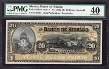 Mexico 20 Pesos 1902 -1910 RARE! PMG 40
P# S307r2; № 29397; UNC; Remainder; RARE!