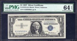 United States 1 Dollar 1957 PMG 64
№ G 12959500 A; UNC