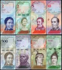 Venezuela Lot of 8 Banknotes 2012 - 2018
(x2) 2 5 10 500 1000 2000 5000 Bolivares 2012-2018