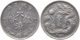 China 10 Cents 1911 
Zeno# 22105; Silver 2,52g.