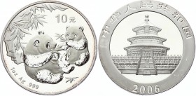 China 10 Yuan 2006 
KM# 1664; Silver Proof; Panda Series