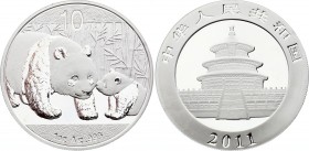 China 10 Yuan 2011 
KM# 1980; Silver Proof; Panda