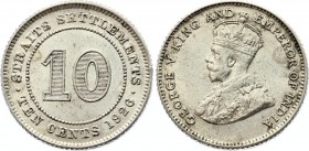 Straits Settlements 10 Cents 1926 
KM# 29b; Silver; George V; AUNC