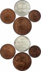 Somalia Lot of 4 Coins 1950 
1 5 10 Centesimi 1950; UNC