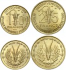 Togo 10 & 25 Francs 1957 Essai
KM# E6, E7. Mintage 2300. UNC. In original box.