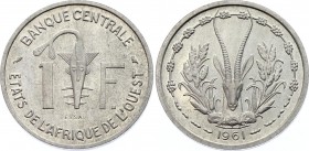 Western African States 1 Franc 1961 Essai
KM# E3; UNC. Original box.