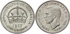 Australia 1 Crown 1937 
KM# 34; Silver; Coronation of King George VI