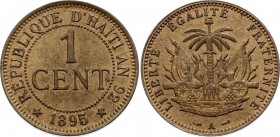 Haiti 1 Cent 1895 (AN 92)
KM# 48; Monnaie de Paris