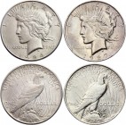 United States Lot of 2 Coins 1926 - 1927
1 Dollar 1926 & 1927; Silver; "Peace Dollar"