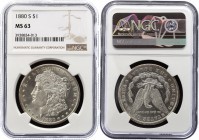 United States Morgan Dollar 1880 S NGC MS63
KM# 110; Silver; "Morgan Dollar"