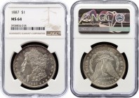 United States Morgan Dollar 1887 NGC MS64
KM# 110; Silver; "Morgan Dollar"; Beautiful Violet Toning