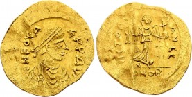Ancient World Bysanthium Phocas 602 - 610 AD
Victoria Augusta Right. Gold,