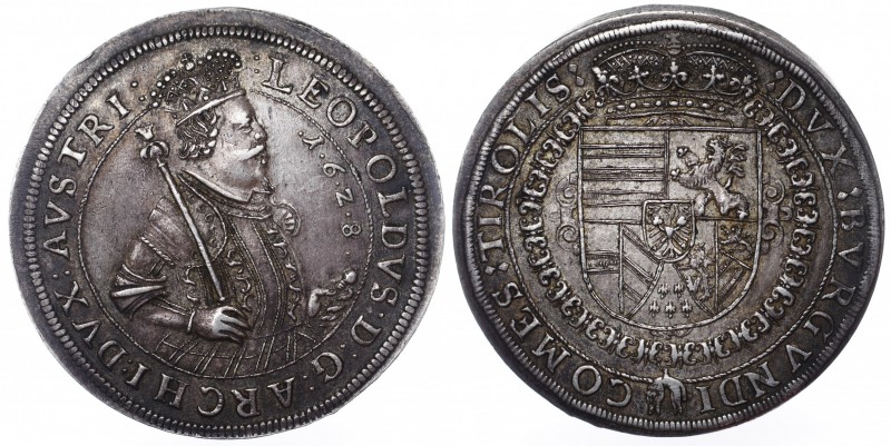 Austria Tyrol Thaler 1628 
Dav# 3338; Silver 28.93g; Mint Hall; Leopold V