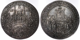 Austria Salzburg 1/2 Thaler 1628 
KM# 141; Silver 14.58g; Cathedral Dedication; Paris von Lodron