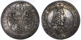 Austria Tyrol Ferdinand Carl Habsburg 2 Thaler 1646 (ND)
KM# 934; Dav# 3363; Silver 57.74g 41x45mm; Mint Hall; Old Nice Patina; aUNC/UNC
