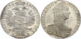 Austria Thaler 1765 Hall
Dav# 1122. Holy Roman Empire. Haus Habsburg. Maria Theresia. Silver, UNC, mint luster. Very rare in this grade! RDR Taler 17...
