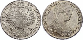 Austria Thaler 1780 SF Original strike!
Dav# 1150, KM# 22. Holy Roman Empire. Haus Habsburg. Maria Theresia. Gunzburg Mint. Silver, AU-UNC, mint lust...