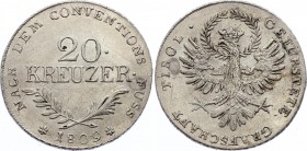 Austria 20 Kreuzer 1809 Tyrol 
KM# 149; Silver; Andreas Hofer; Amazing Well Preserved Coin!