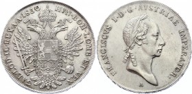 Austria Thaler 1830 A Wien
KM# 2163, Dav# 9; Franz I. Silver, AUNC-UNC, full mint luster. Beautiful coin.