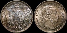Austria 10 Kreuzer 1872 
KM# 2206; Silver (.400) 1.69g; Mint Luster; Nice Patina; UNC
