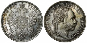Austria 1 Florin 1886 
KM# 2222; Silver 12.37g; Burning Mint Luster; Very High Grade; BUNC