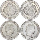 Hungary Lot of 2 Coins 1844 - 1848
20 Krajczar 1844 - 1848 B; Silver