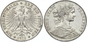 German States Frankfurt 1 Vereinsthaler 1859 Rare
KM# 360; Silver; XF