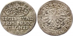 German States Grosz Koronny 1528 
Kop# 420; Silver; Kraków mint; Zygmunt I Stary