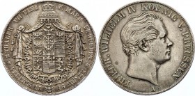 German States Prussia 2 Thaler / 3-1/2 Gulden 1846 A
KM# 440; Silver; Friedrich Wilhelm IV