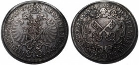 German States Regensburg Thaler 1694 MF
KM# 203; Dav# 5773; Beckenb.# 6159; Silver 28.96g 44x42mm; Old Patina; XF/XF+