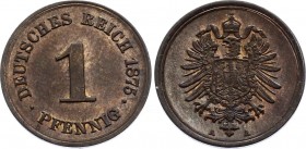 Germany - Empire 1 Pfennig 1875 A
KM# 1; Copper; UNC