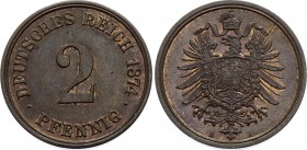 Germany - Empire 2 Pfennig 1874 A
KM# 2; Copper; UNC