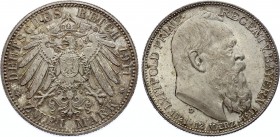 Germany - Empire Bavaria 2 Mark 1911 D
KM# 997; Silver; 90th Birthday of Prince Regent Luitpold; UNC. Very beautiful lustrous coin with original pati...